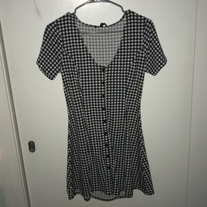 knit dress black/white